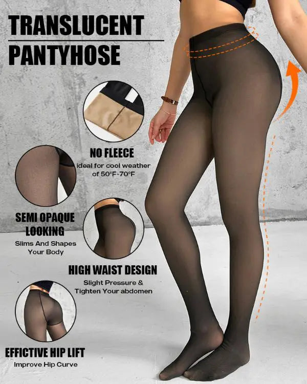 ShapeLift 2-Piece Magic Thick Fleece Lined Leggings High Waist Thermal Pantyhose Warm Leggings 3 Shades(Size Regular/Large/Extra Large)