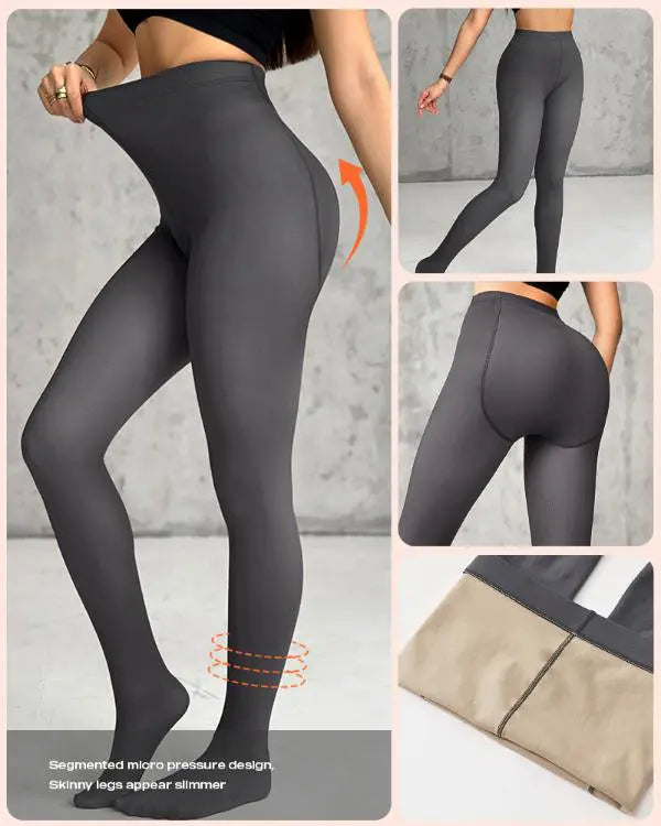 ShapeLift 2-Piece Magic Thick Fleece Lined Leggings High Waist Thermal Pantyhose Warm Leggings 3 Shades(Size Regular/Large/Extra Large)