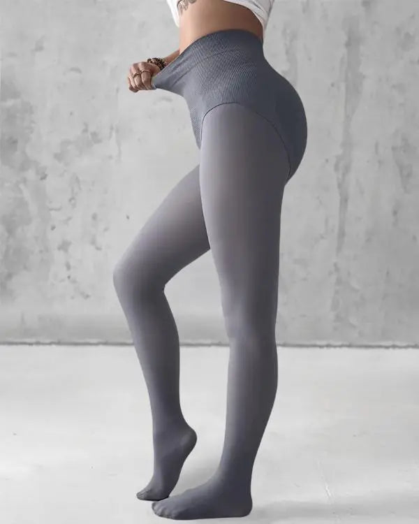 ShapeLift 2-Pack Magic Fleece Lined Leggings High Waist Tummy Control Butt Lifting Thermal Pantyhose (2-Pack, Black Black)