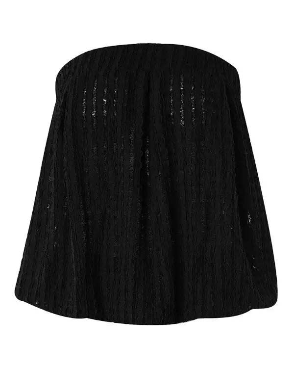 Ruched Bandeau Textured Tank Top