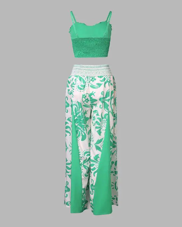 Shirred Crop Cami Top