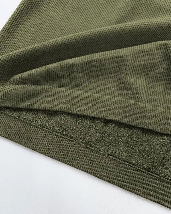 Built-in Bra Crewneck Tank Top Terry Towelling Lined Sleeveless Slim Fit Layering Shirt Tops