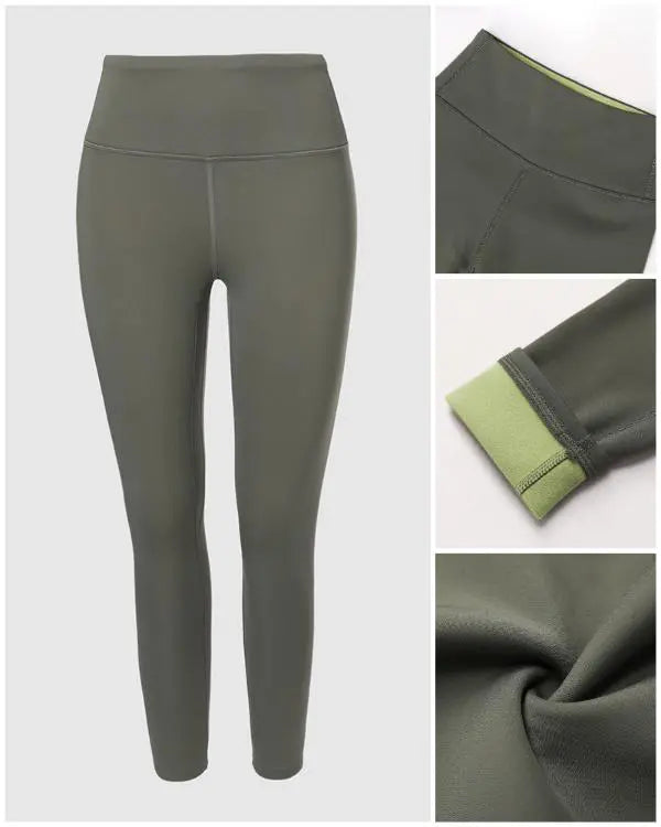 ShapeLift Fleece Lined Active Pants Thick Soft Tummy Control Termal Warm Winter Shaping Pants