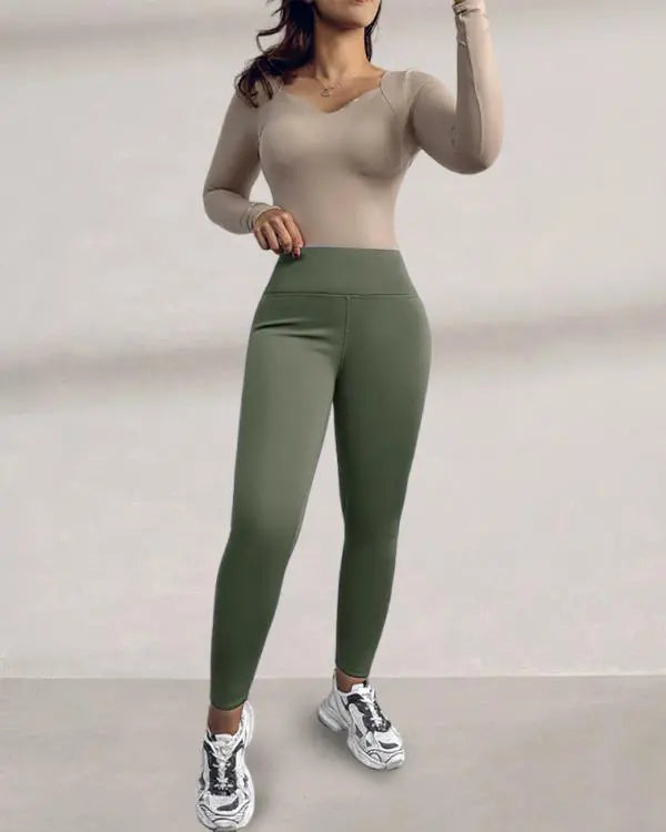 ShapeLift Fleece Lined Active Pants Thick Soft Tummy Control Termal Warm Winter Shaping Pants