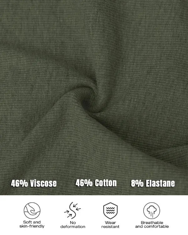 Built-in Bra Notch Neck Long Sleeve Shirts Rib-Knit Ruched Waist Top