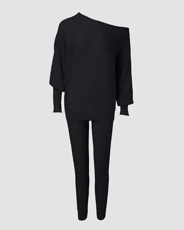 2 Piece Lounge Outfit Long Sleeve Pullover Tops Drawstring High Waisted Pants Set Tracksuit