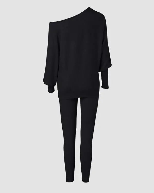 2 Piece Lounge Outfit Long Sleeve Pullover Tops Drawstring High Waisted Pants Set Tracksuit