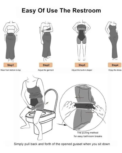 ShapeSculpt Short Sleeve Bodycon Midi Dress BUILT-IN SHAPEWEAR Square Neck Slim Fit Casual Dresses