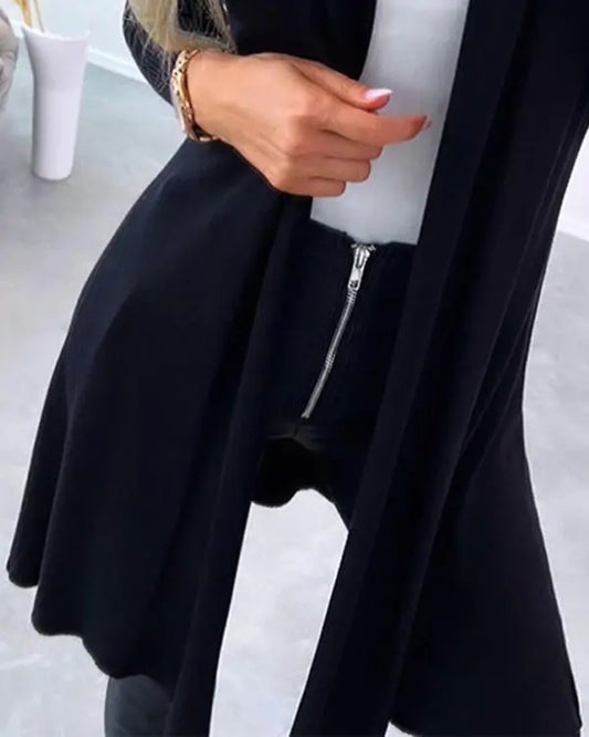Long Sleeve Knit Cardigan Open Front Sweater Outwear