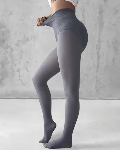 ShapeLift 2-Pack Magic Fleece Lined Leggings High Waist Tummy Control Butt Lifting Thermal Pantyhose (2-Pack, Black Black)