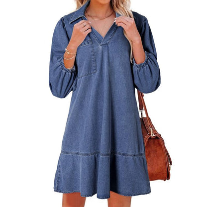 2025 Fall Casual Jean Denim Dress