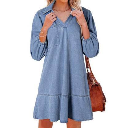 2025 Fall Casual Jean Denim Dress