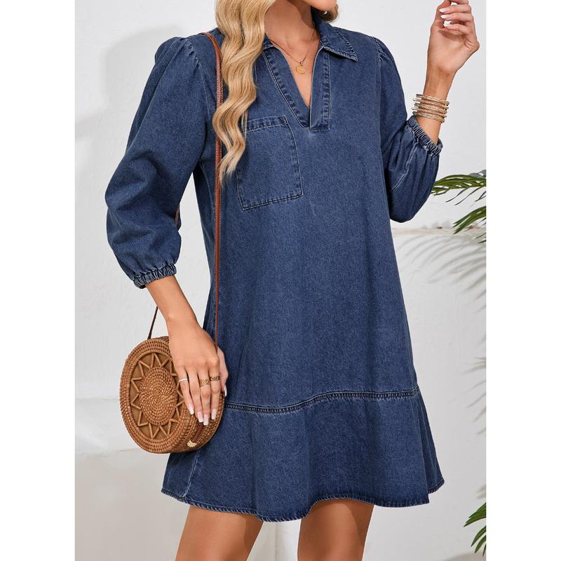 2025 Fall Casual Jean Denim Dress