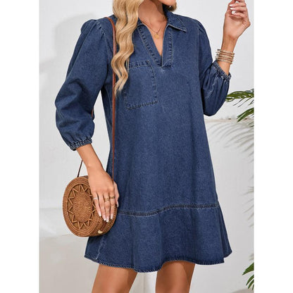 2025 Fall Casual Jean Denim Dress