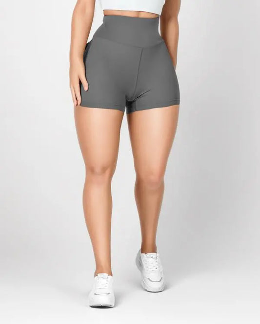 Pocket Design High Waist Ruched Active Shorts