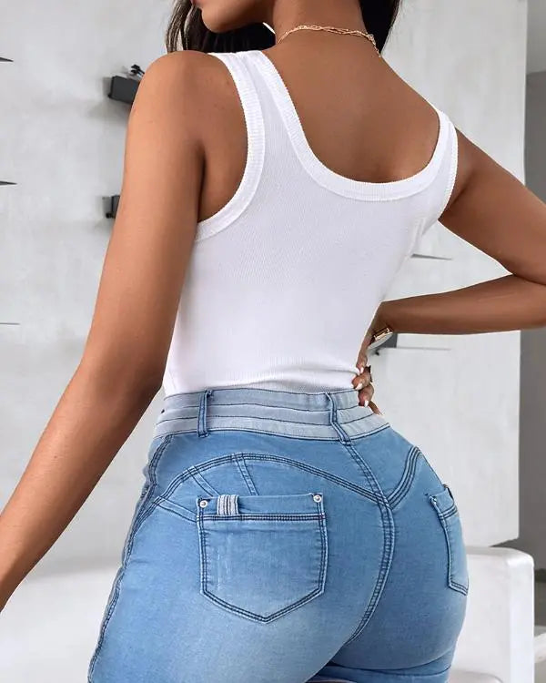 3-Pack Scoop Neck Sleeveless Ribbed Tank Top Cami Tee Shirts