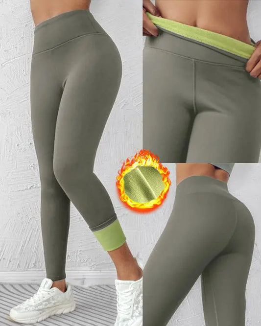 ShapeLift Fleece Lined Active Pants Thick Soft Tummy Control Termal Warm Winter Shaping Pants