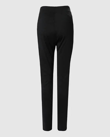 Button Decor High Waist Butt Lift Skinny Pants