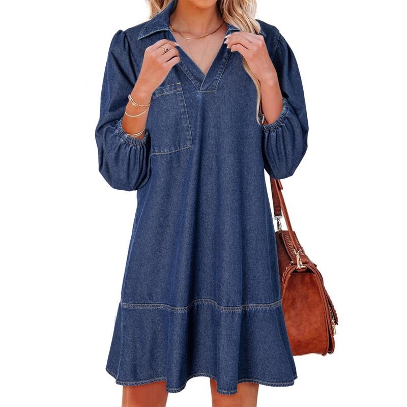 2025 Fall Casual Jean Denim Dress