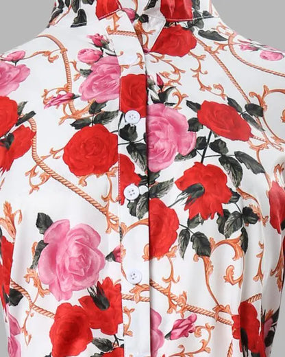 Floral Baroque Print Shirt