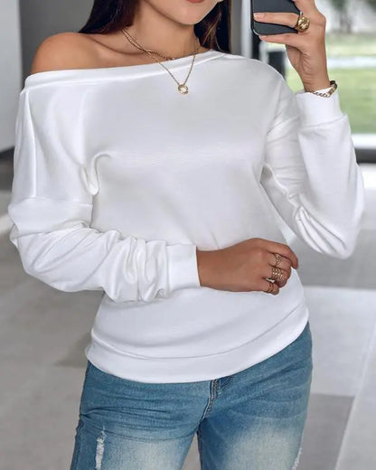 Long Sleeve Backless Buttoned Top