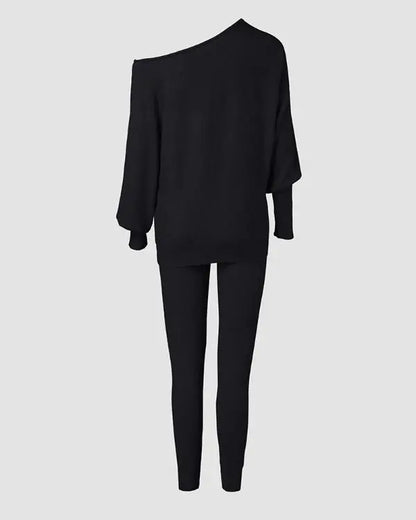 2 Piece Lounge Outfit Long Sleeve Pullover Tops Drawstring High Waisted Pants Set Tracksuit