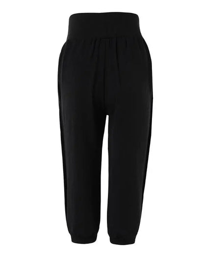 High Waist Buttoned Cuffed Pants