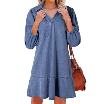 2025 Fall Casual Jean Denim Dress